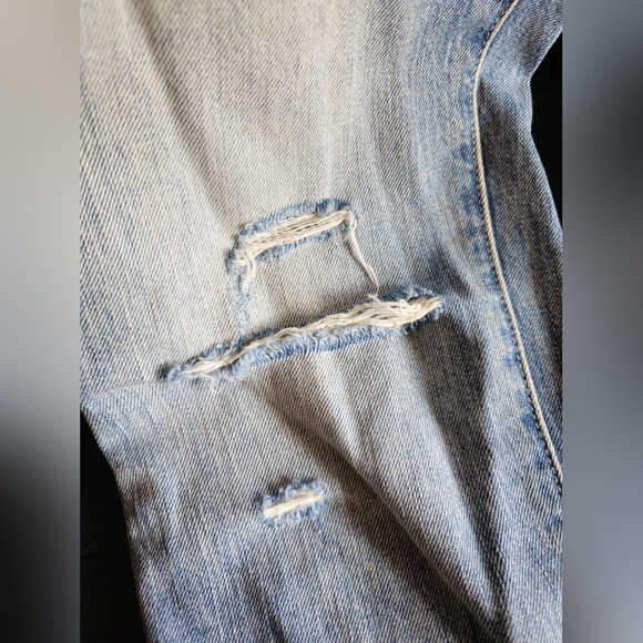 NEUW Distressed Blue Jeans Straight Leg High Waisted - Picture 3 of 7